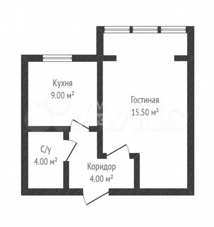 1-к. квартира, 33 м, 1/5 эт. - Фото 0