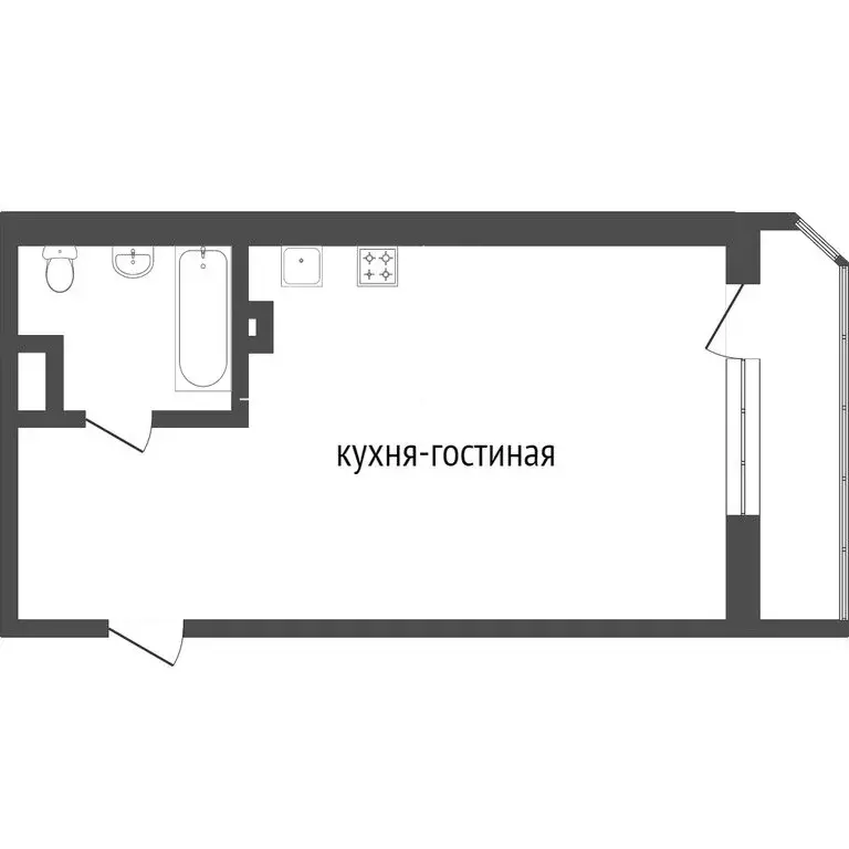 Квартира-студия: Улан-Удэ, улица Смолина, 67 к2 (27.4 м) - Фото 0