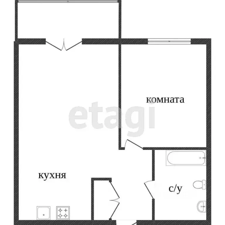 1-к кв. Ханты-Мансийский АО, Сургут тракт Югорский, 4 (45.0 м) - Фото 0