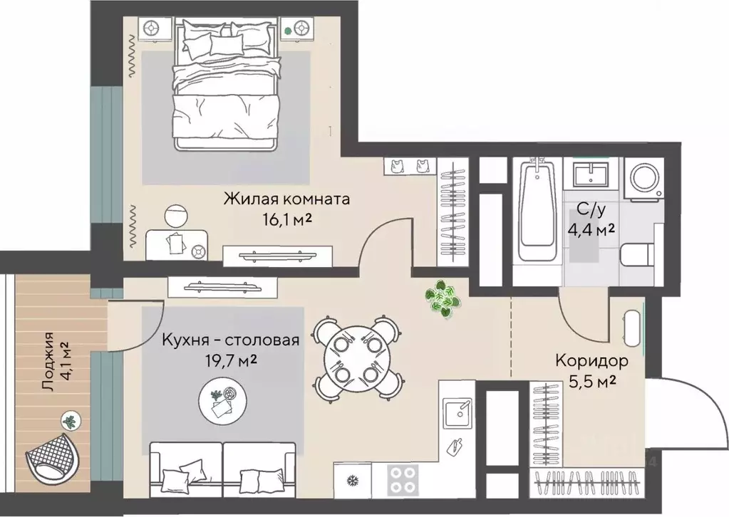 1-к кв. Свердловская область, Екатеринбург Эльмаш жилрайон, Изумрудный ... - Фото 1