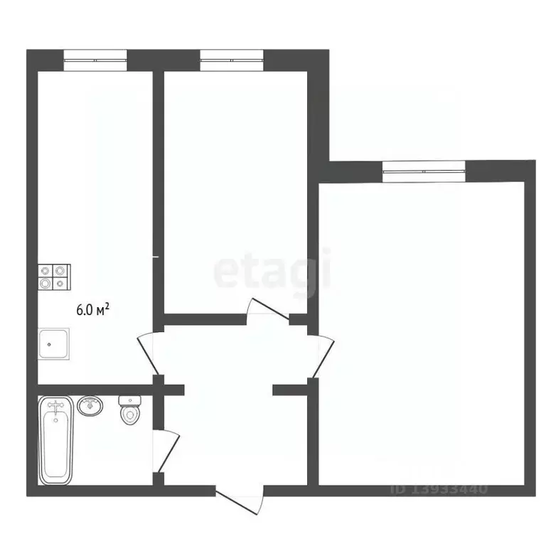 2-к кв. Тюменская область, Тюмень Старый Тобольский тракт, 2-й км, ... - Фото 2