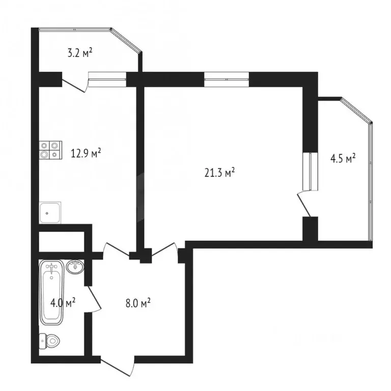 1-к кв. Тюменская область, Тюмень Войновка мкр, ул. Энергостроителей, ... - Фото 2