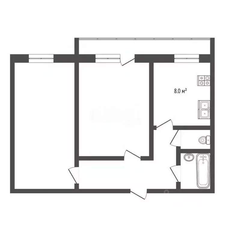 2-к кв. Владимирская область, Муром ул. Лакина, 66 (46.6 м) - Фото 1