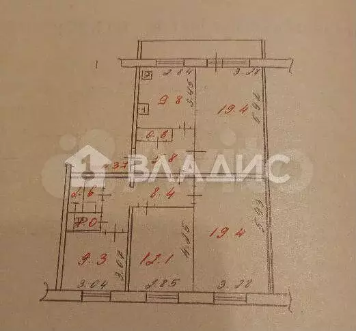 4-к. квартира, 88,6 м, 4/5 эт. - Фото 0
