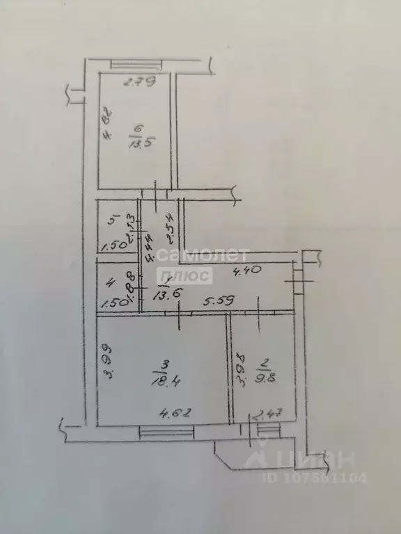 2-к кв. Липецкая область, Липецк Авиационная ул., 31 (65.0 м) - Фото 2