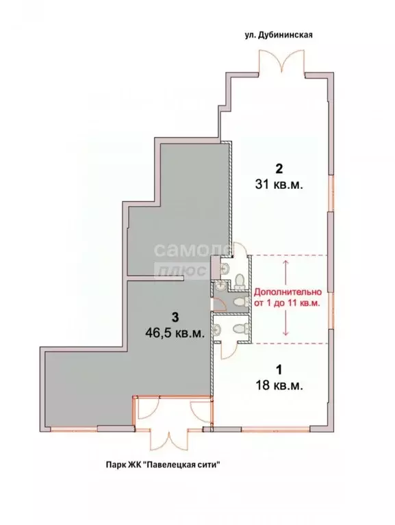 Помещение свободного назначения в Москва Дубнинская ул., 59 (110 м) - Фото 2