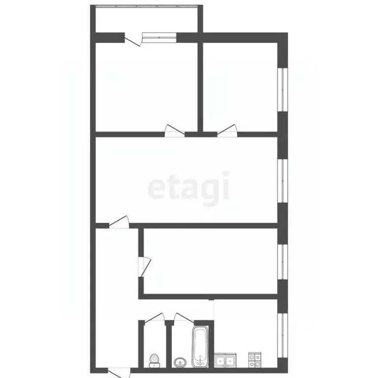 4-к кв. Владимирская область, Муром Заводская ул., 19 (62.0 м) - Фото 1