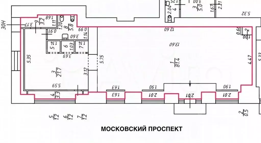 Помещение свободного назначения в Санкт-Петербург Московский просп., ... - Фото 2