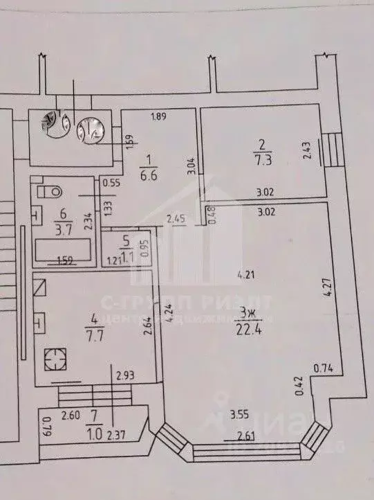 2-к кв. Калининградская область, Калининград ул. Свердлова, 29 (50.0 ... - Фото 2