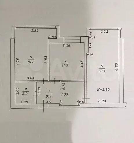 2-к. квартира, 60 м, 4/8 эт. - Фото 0