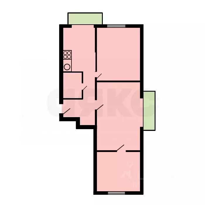 3-к кв. Москва Ангарская ул., 45К4 (65.0 м) - Фото 1