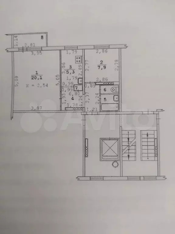 2-к. квартира, 42,6 м, 6/9 эт. - Фото 0