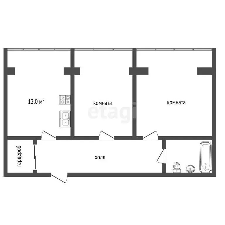 2-комнатная квартира: Калуга, Заречная улица, 18В (55.7 м) - Фото 0