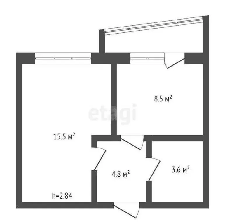 1-комнатная квартира: Кемеровский муниципальный округ, деревня Сухово, ... - Фото 1
