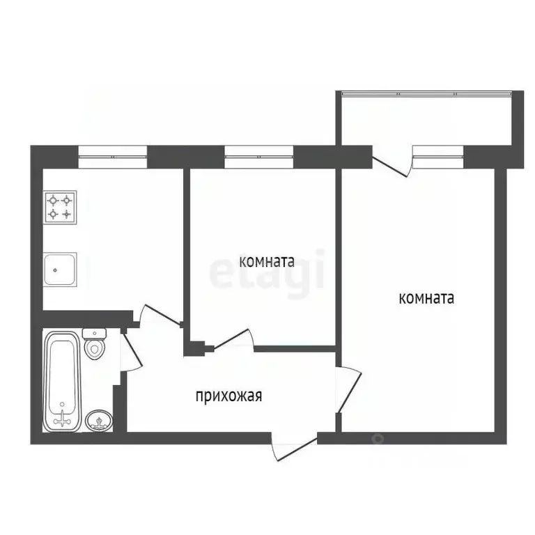 2-к кв. Красноярский край, Красноярск ул. Петра Подзолкова, 3И (66.3 ... - Фото 2