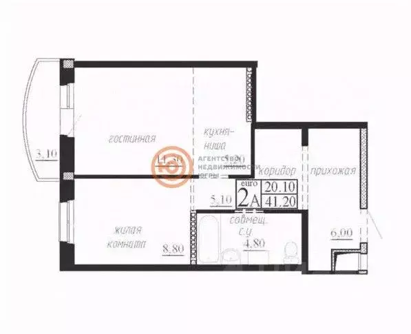 1-к кв. Тюменская область, Тюмень ул. Тамары Сатюковой, 18 (41.0 м) - Фото 2