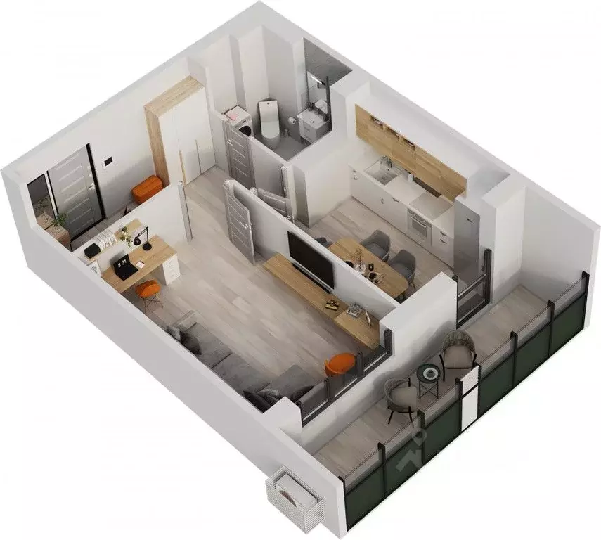 1-к кв. Татарстан, Нижнекамск Время жилой комплекс (39.3 м) - Фото 1