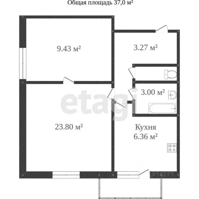 2-к кв. Москва Бронницкий пер., 2 (59.0 м) - Фото 1