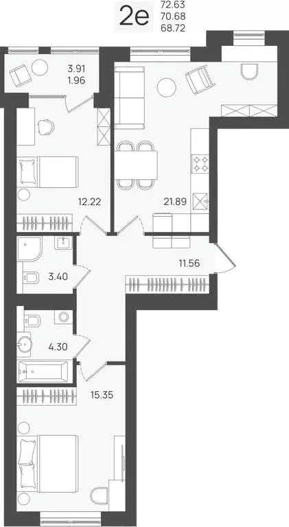 Квартира-студия: Калининградская область, Пионерский (70.68 м) - Фото 1
