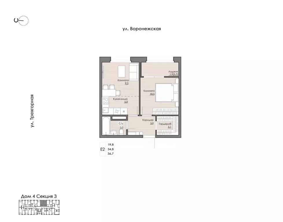 1-к кв. Хабаровский край, Хабаровск Воронежская ул., 159 (36.7 м) - Фото 1
