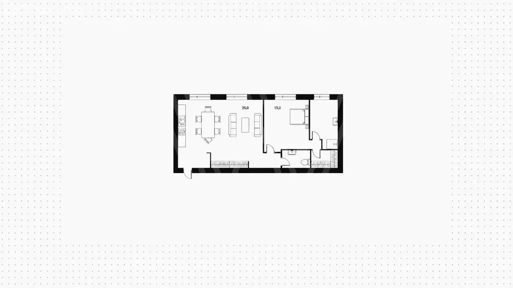 2-комнатная квартира: Москва, Комсомольский проспект, 9А (75 м) - Фото 1