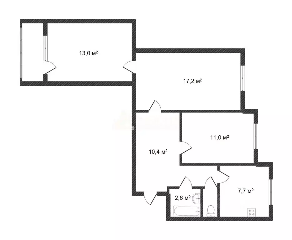 3-к кв. Ямало-Ненецкий АО, Новый Уренгой Советский мкр, 7/2 (65.1 м) - Фото 0