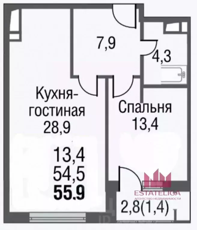 2-к кв. Москва проезд Серебрякова, 11к1 (54.0 м) - Фото 2