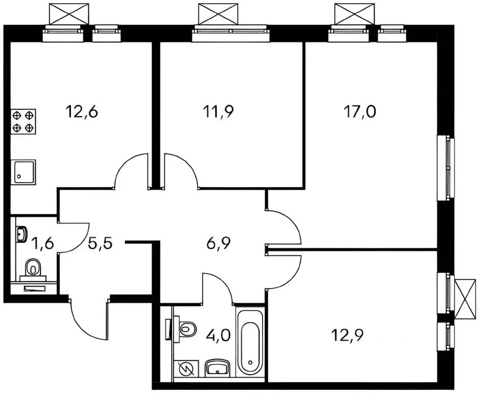 3-к кв. Московская область, Котельники Белая Дача мкр, 11к1 (72.0 м) - Фото 1