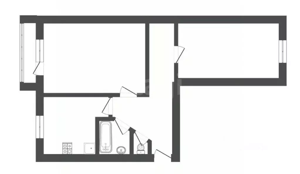 2-к кв. Воронежская область, Поворино ул. Гагарина, 2 (44.2 м) - Фото 1