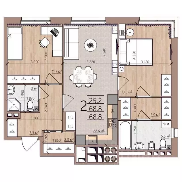 2-к кв. Рязанская область, Рязань пос. Шпалозавода, Окская Стрелка ... - Фото 1