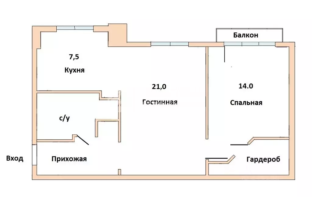 2-к кв. Москва Кутузовский просп., 30 (59.2 м) - Фото 1