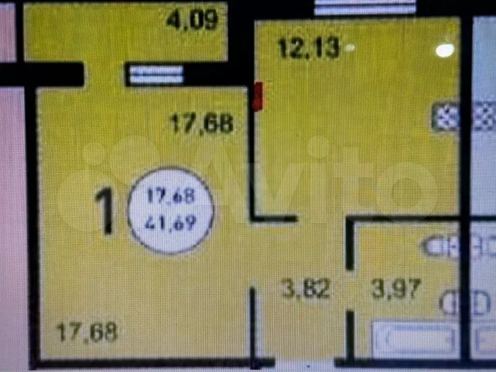 1-к. квартира, 41,7 м, 2/17 эт. - Фото 0