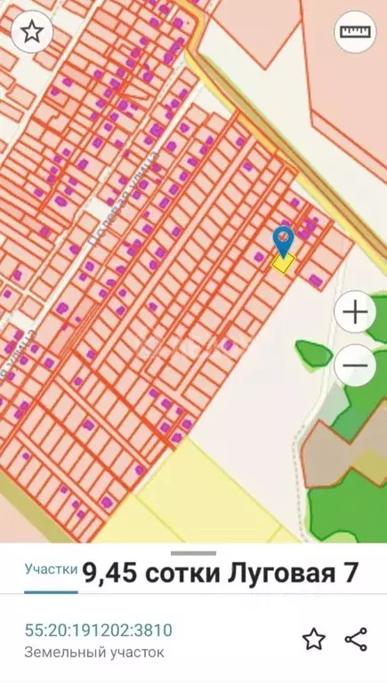 Участок в Омская область, Омский район, с. Пушкино ул. Садовая (9.45 ... - Фото 2