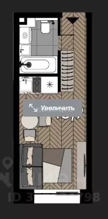 Студия Москва Зорге 9 жилой комплекс, 9Ак6 (16.9 м) - Фото 2