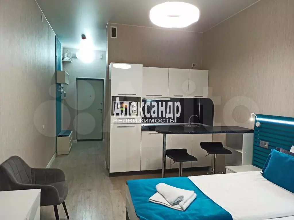 Апартаменты-студия, 27 м, 15/22 эт. - Фото 1