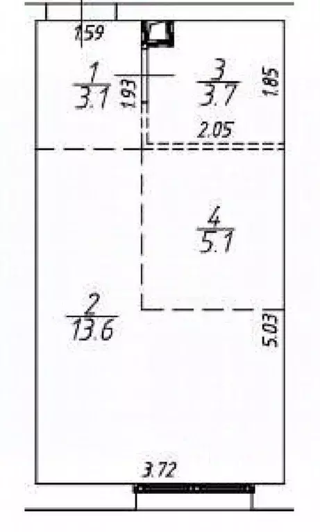 Студия Москва ул. Красного Маяка, 26к1 (25.5 м) - Фото 2