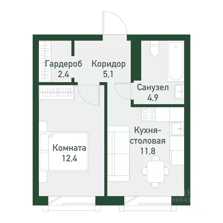 1-к кв. Челябинская область, Челябинский городской округ, пос. ... - Фото 0