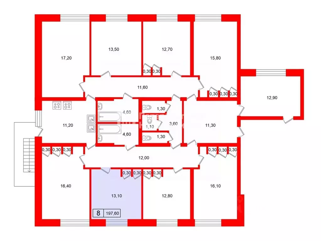 Комната Санкт-Петербург ул. Димитрова, 3К4 (13.1 м) - Фото 2