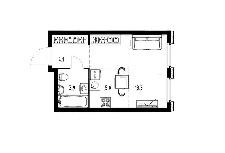 Продаётся квартира-студия, 26.6 м - Фото 0