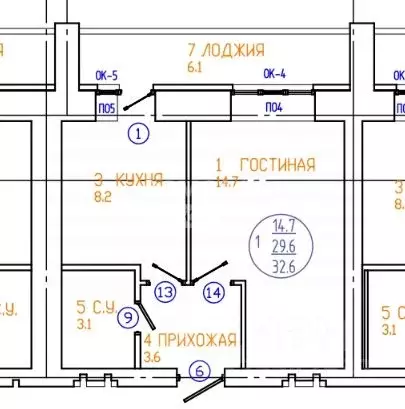 1-к кв. Марий Эл, Йошкар-Ола ул. Петрова, 32 (32.6 м) - Фото 2
