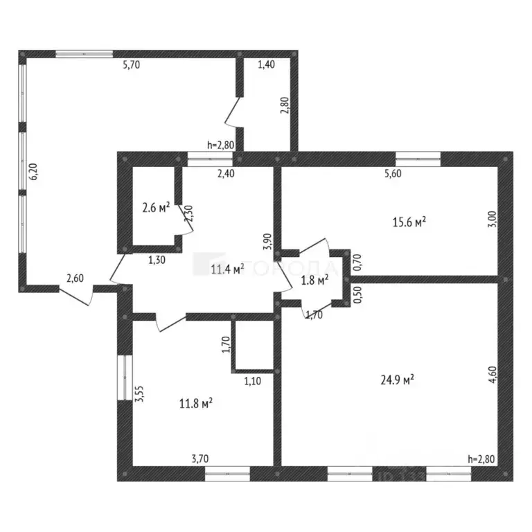 Дом в Кемеровская область, Мыски Лесхозная ул. (68 м) - Фото 2