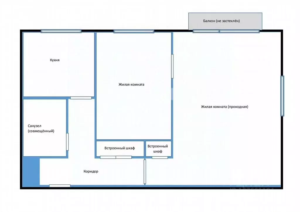 2-к кв. Липецкая область, Липецк Московская ул., 25 (43.0 м) - Фото 2