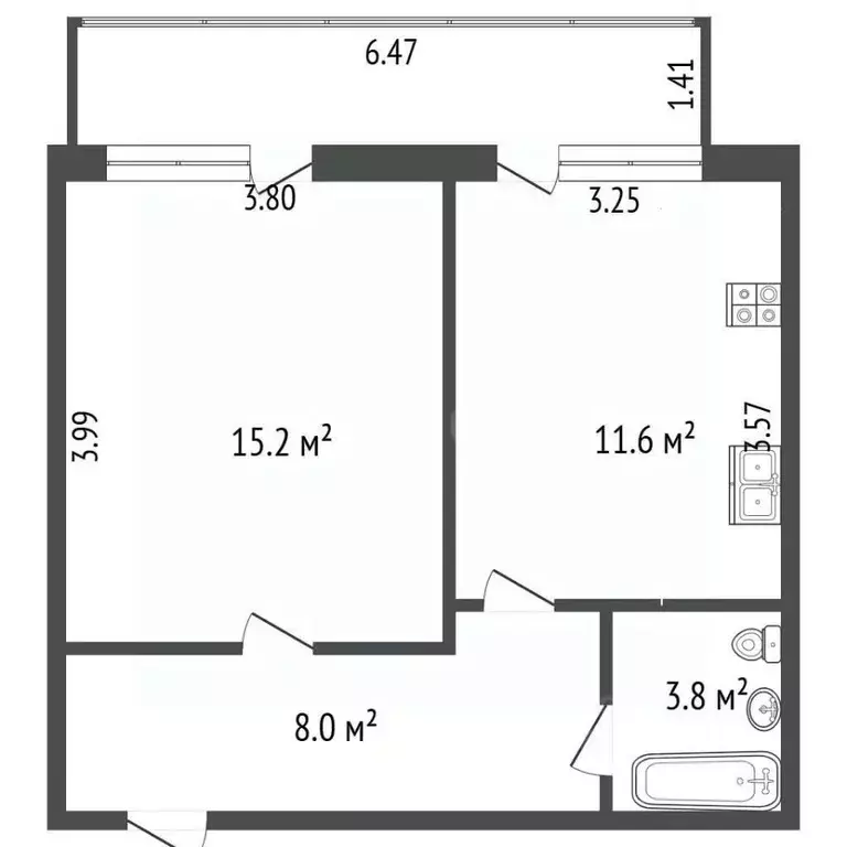 1-к кв. Севастополь ул. Восточная, 22 (46.1 м) - Фото 2