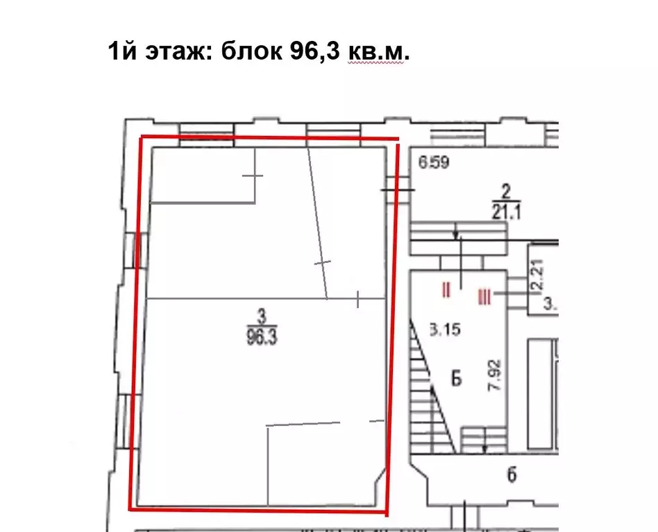 Помещение свободного назначения в Москва Кожевнический проезд, 1 (96 ... - Фото 1