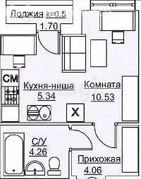 Квартира-студия: Ижевск, улица Баранова, 94Б (24 м) - Фото 1