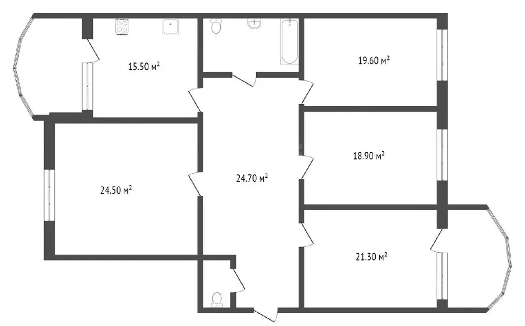 4-к кв. Ханты-Мансийский АО, Нижневартовск Омская ул., 25 (115.3 м) - Фото 1