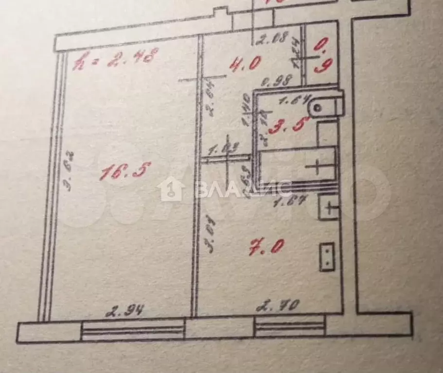 1-к. квартира, 31,9 м, 5/5 эт. - Фото 0