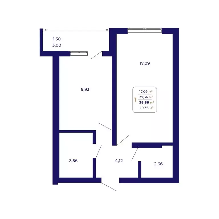 1-комнатная квартира: Уфа, жилой район Затон-Восточный, ЖК Паруса ... - Фото 1