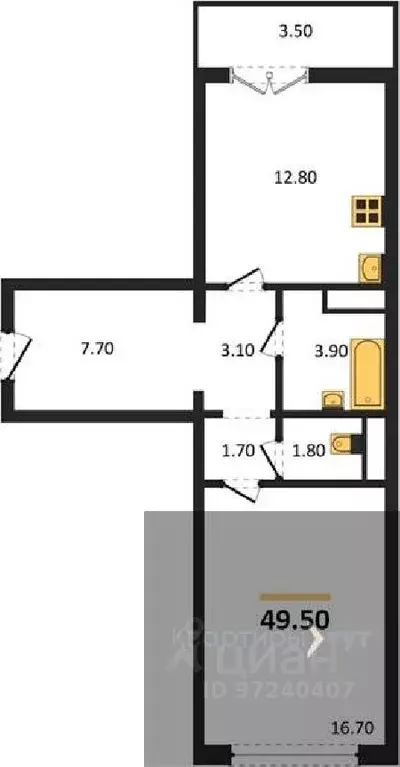 1-к кв. Воронежская область, Воронеж ул. Загоровского, 9/3 (49.5 м) - Фото 0