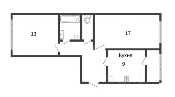 2-к кв. Самарская область, Тольятти 10-й кв-л, бул. Луначарского, 21 ... - Фото 0